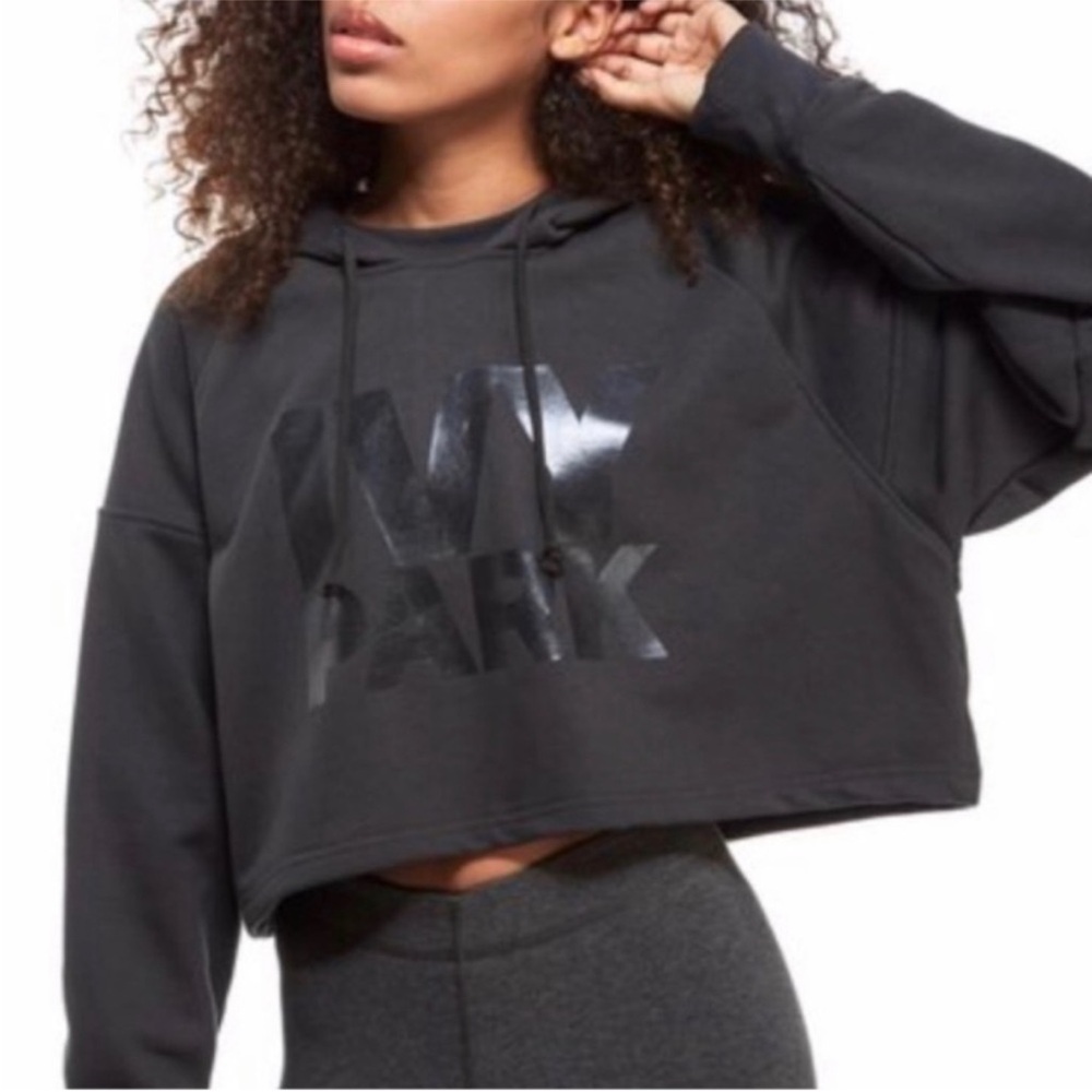 Ivy Park Black Cropped Hoodie